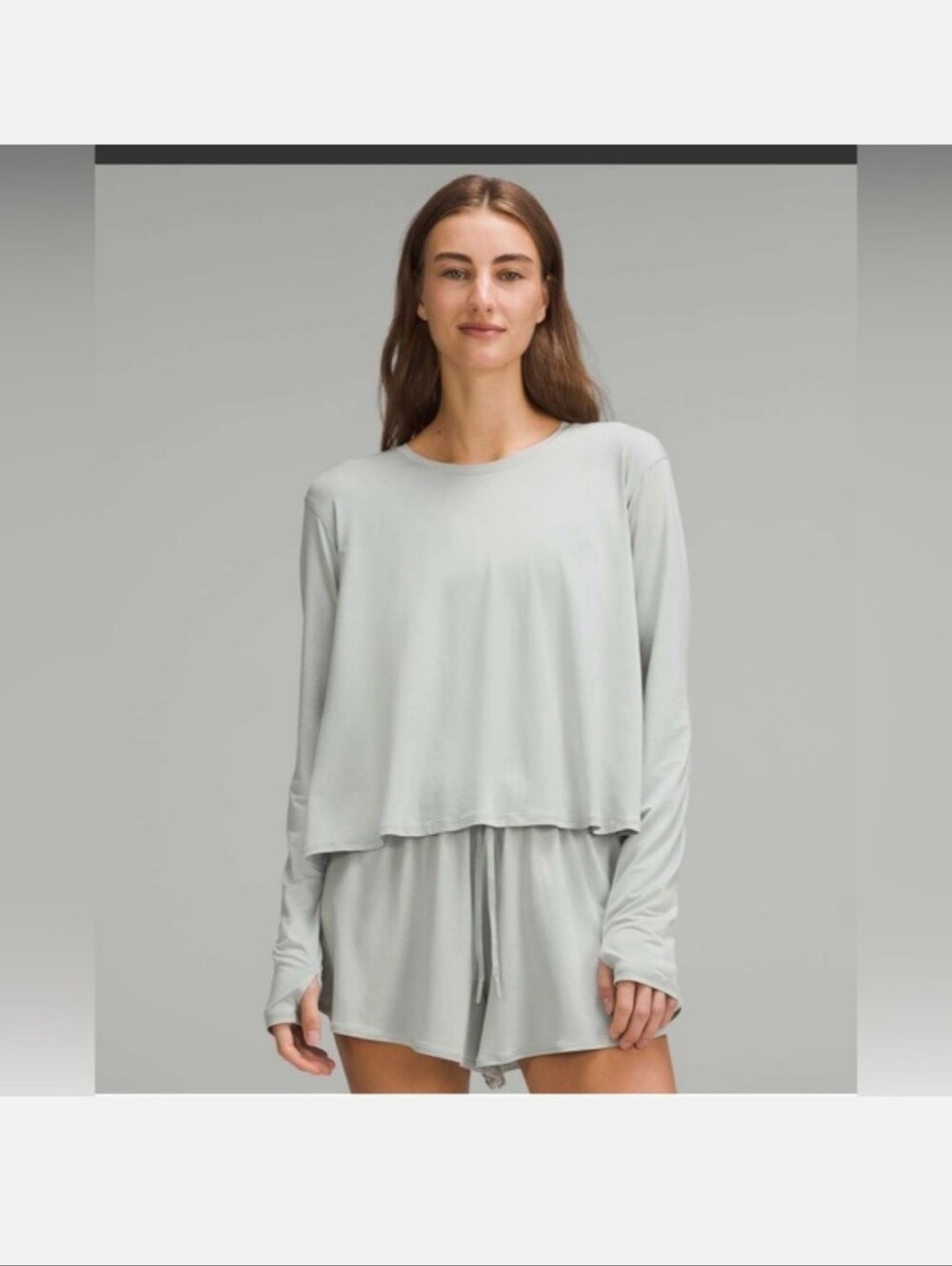 lululemon athletica Light Gray  Modal Relaxed Fit Lounge  Tee